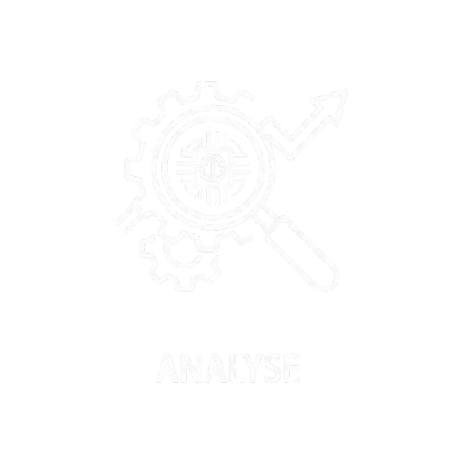 Icône analyse et audit – Phase d'analyse initiale de votre projet digital par WivoAgency