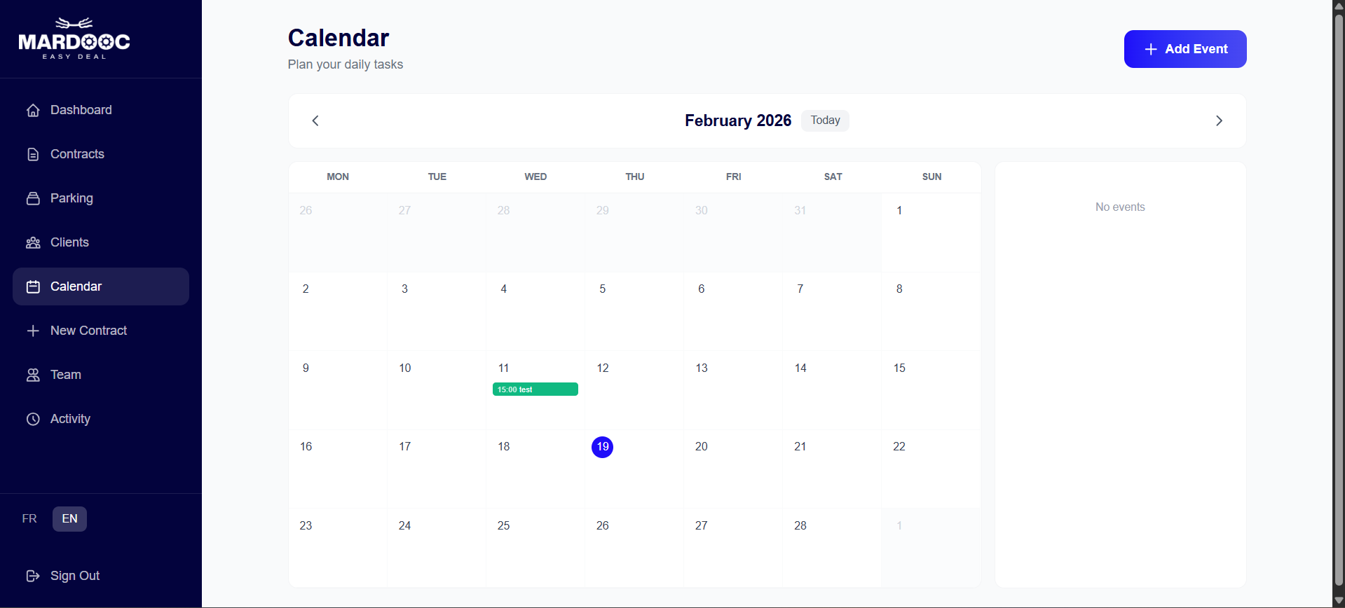 Application web Mardooc – Carrousel montrant le dashboard de gestion et les statistiques