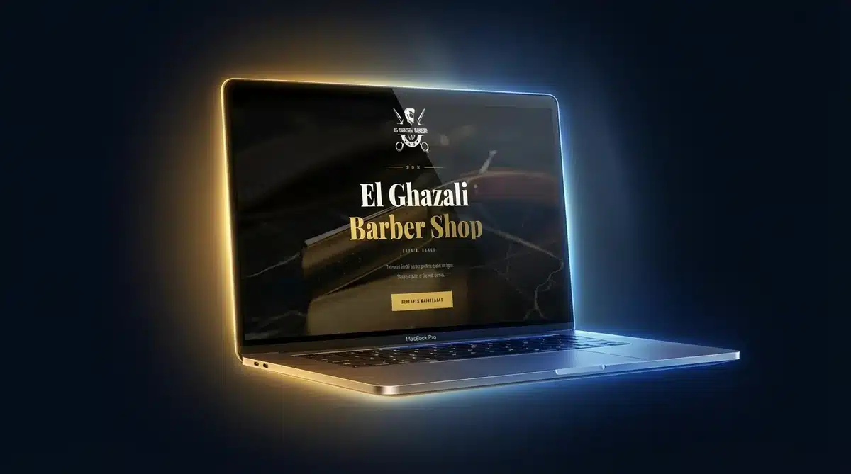 Site web El Ghazali Barber Shop - Page de réservation en ligne barbershop Maroc par Wivo Agency