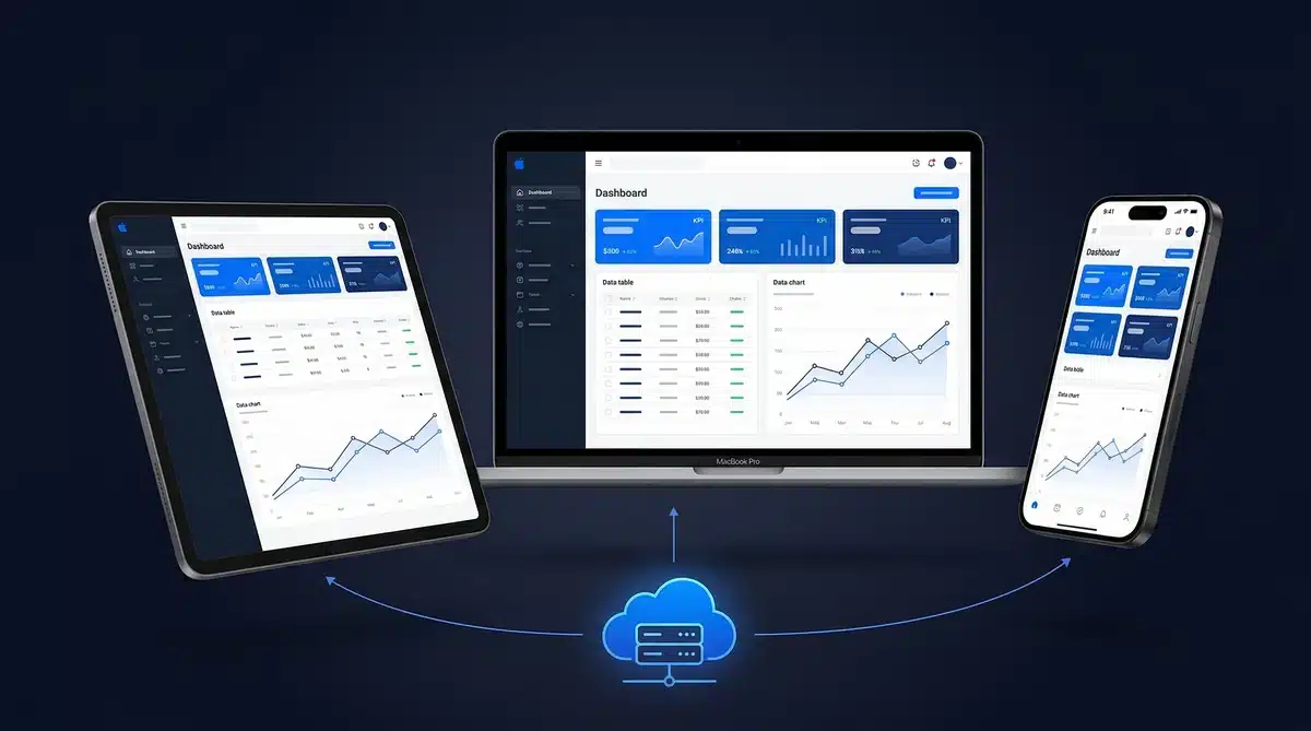 Étape 3 : déploiement cloud et dashboard multi-appareils pour application web sur mesure au Maroc – WivoAgency